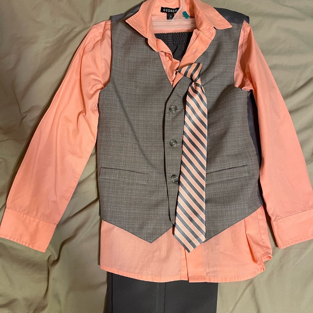 Pink and Gray Boys Size 10 Dress Suit